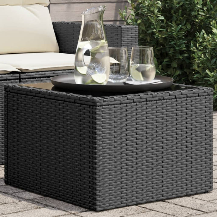 Gartentisch 55X55X37 Cm Poly Rattan Und Akazien