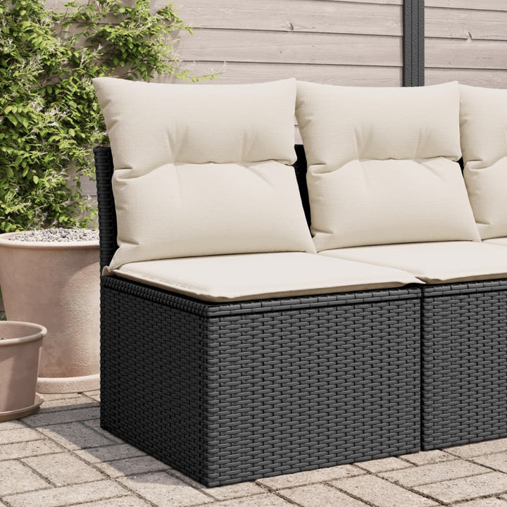 Gartensofa Mit Kissen Beige Poly Rattan