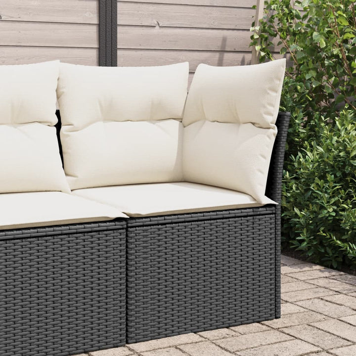 Gartensofa Mit Kissen Beige Poly Rattan