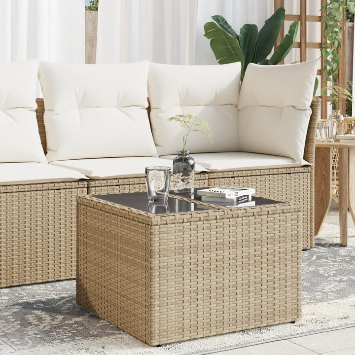 Gartentisch 55X55X37 Cm Poly Rattan Und Akazien