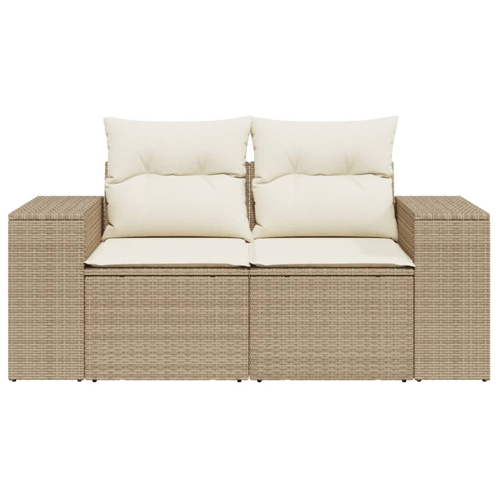 Gartensofa Mit Kissen 2-Sitzer Poly Rattan