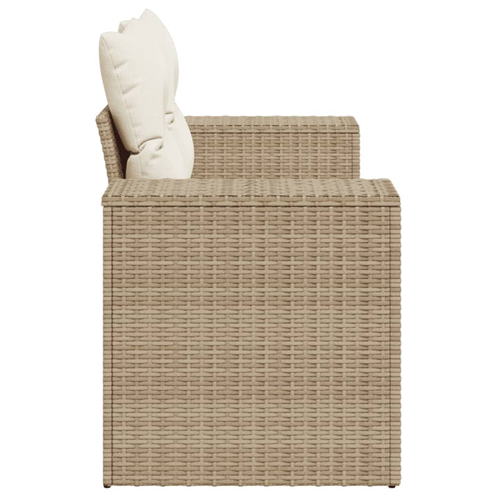 Gartensofa Mit Kissen 2-Sitzer Poly Rattan