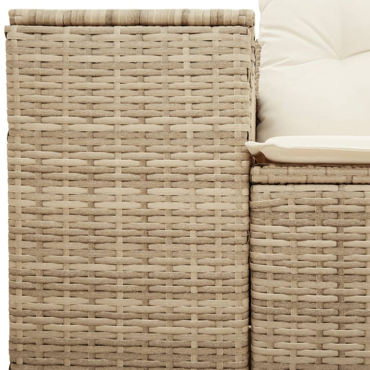 Gartensofa Mit Kissen 2-Sitzer Poly Rattan