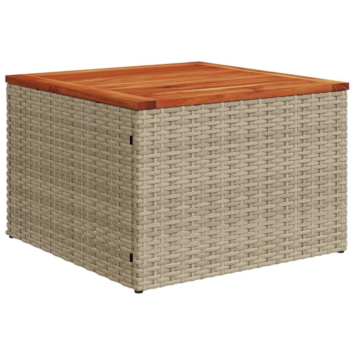 Gartentisch 55X55X37 Cm Poly Rattan Und Akazien