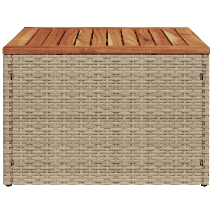 Gartentisch 55X55X37 Cm Poly Rattan Und Akazien