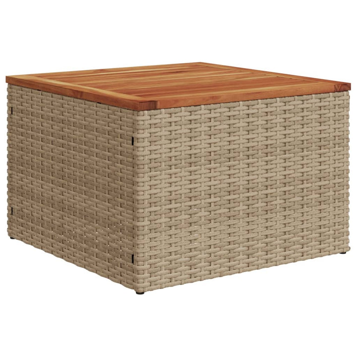 Gartentisch 55X55X37 Cm Poly Rattan Und Akazien