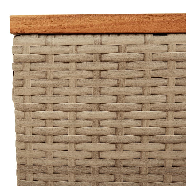 Gartentisch 55X55X37 Cm Poly Rattan Und Akazien