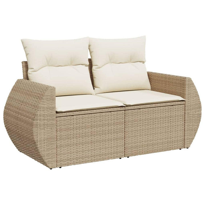 Gartensofa Mit Kissen 2-Sitzer Poly Rattan