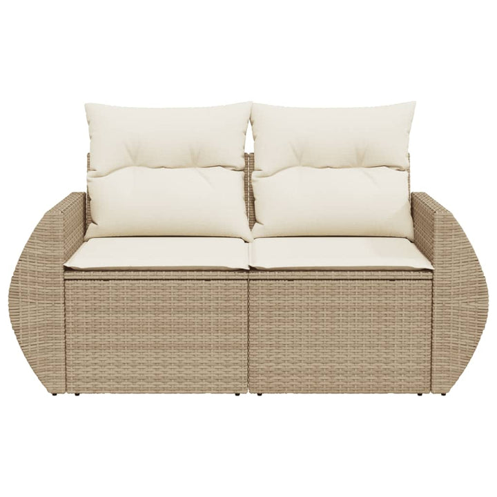 Gartensofa Mit Kissen 2-Sitzer Poly Rattan