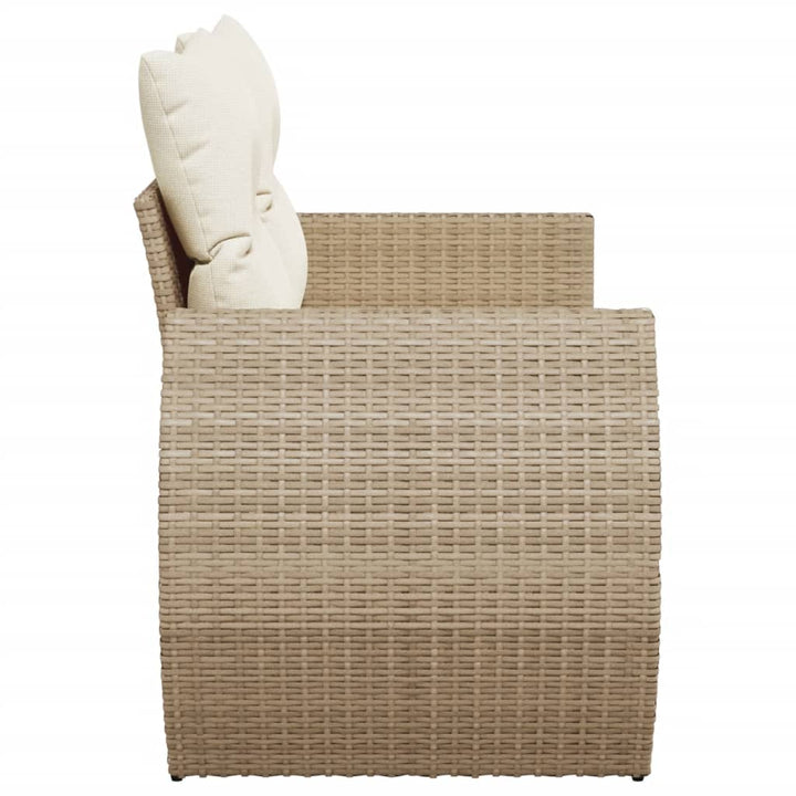 Gartensofa Mit Kissen 2-Sitzer Poly Rattan