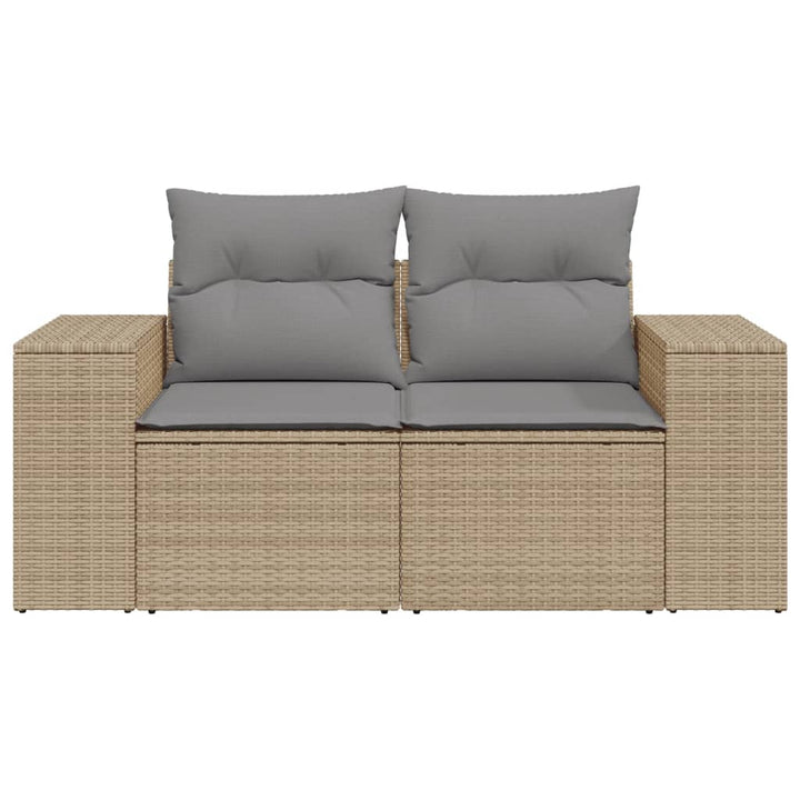 Gartensofa Mit Kissen 2-Sitzer Poly Rattan