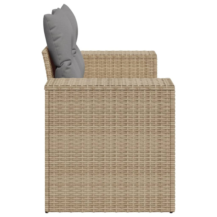 Gartensofa Mit Kissen 2-Sitzer Poly Rattan