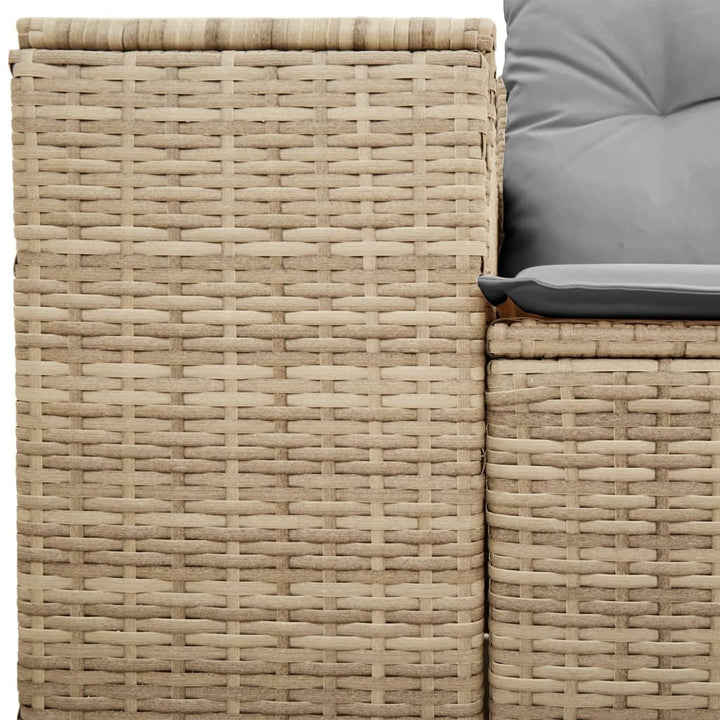 Gartensofa Mit Kissen 2-Sitzer Poly Rattan