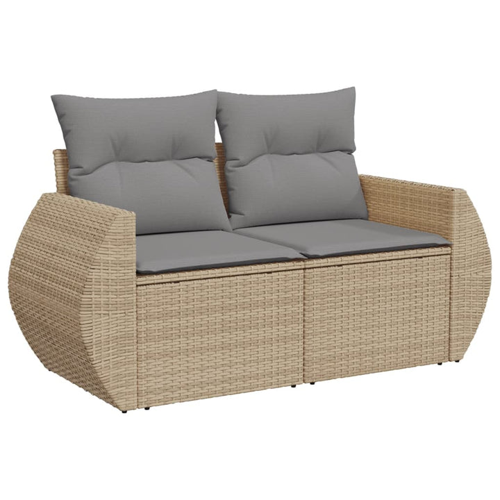 Gartensofa Mit Kissen 2-Sitzer Poly Rattan