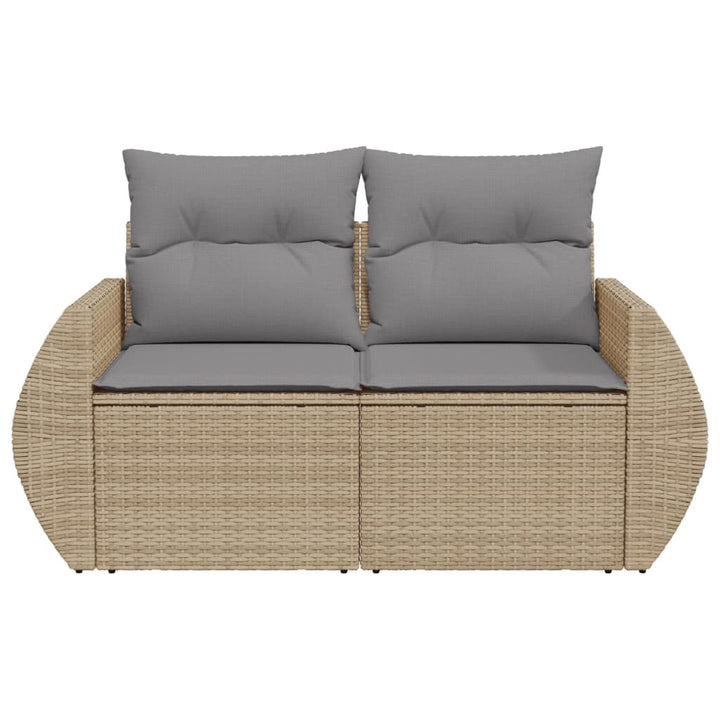 Gartensofa Mit Kissen 2-Sitzer Poly Rattan