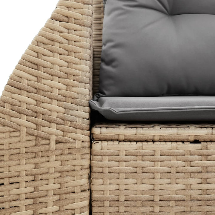 Gartensofa Mit Kissen 2-Sitzer Poly Rattan