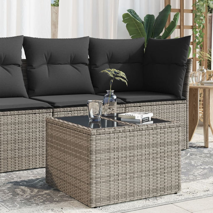 Gartentisch 55X55X37 Cm Poly Rattan Und Akazien