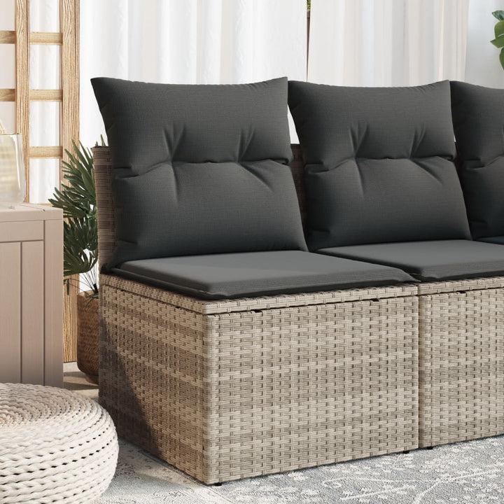 Gartensofa Mit Kissen Beige Poly Rattan