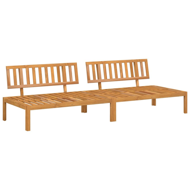 Garten-Mittelsofas Aus Paletten 2 Stk. Massivholz Akazie