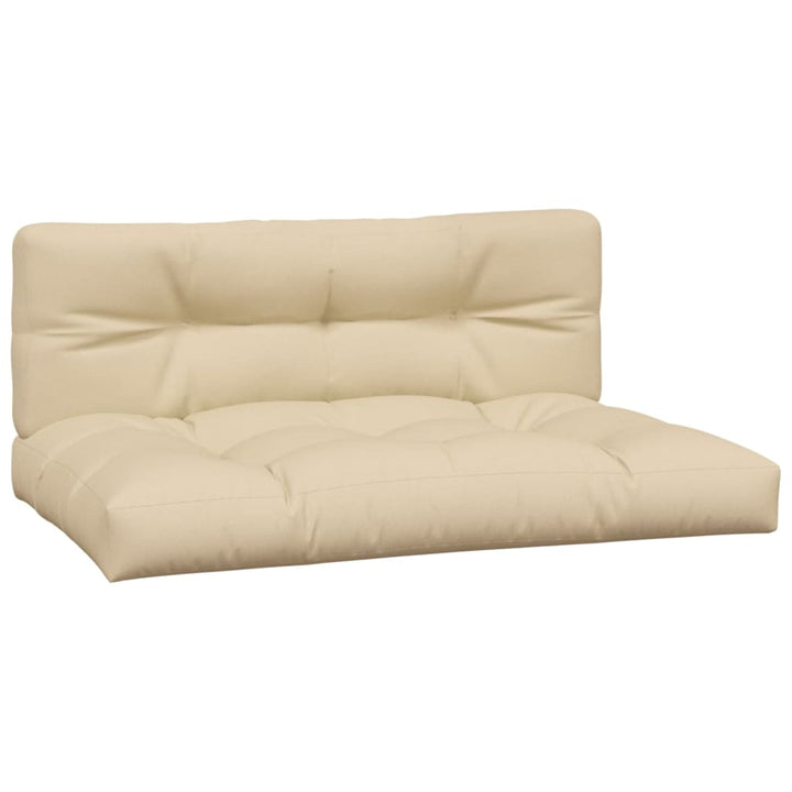 Garten-Mittelsofas Aus Paletten Mit Kissen 2 Stk. Akazienholz Beige