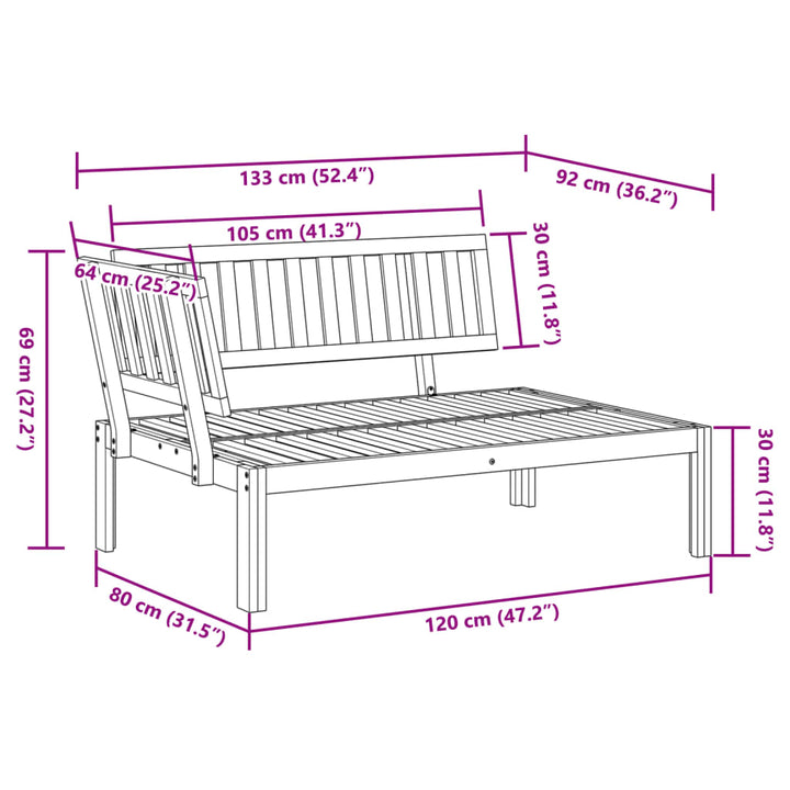 Garten- Aus Paletten Massivholz Akazie Braun