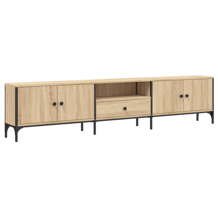 Tv-Schrank Mit Schublade Sonoma-Eiche 200X25X44Cm Holzwerkstoff