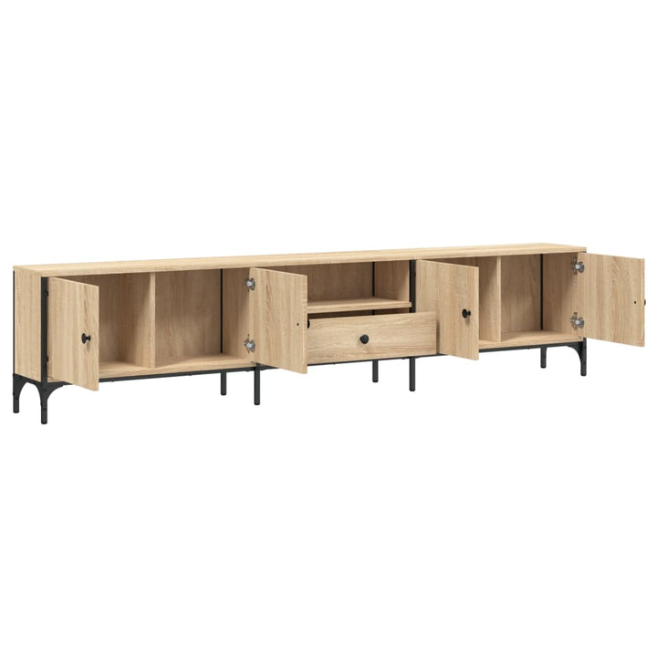 Tv-Schrank Mit Schublade Sonoma-Eiche 200X25X44Cm Holzwerkstoff