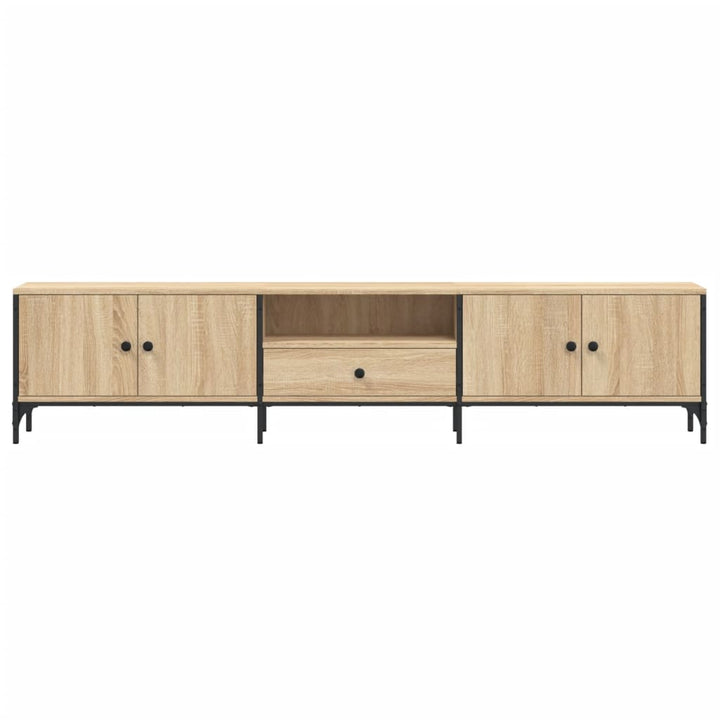 Tv-Schrank Mit Schublade Sonoma-Eiche 200X25X44Cm Holzwerkstoff