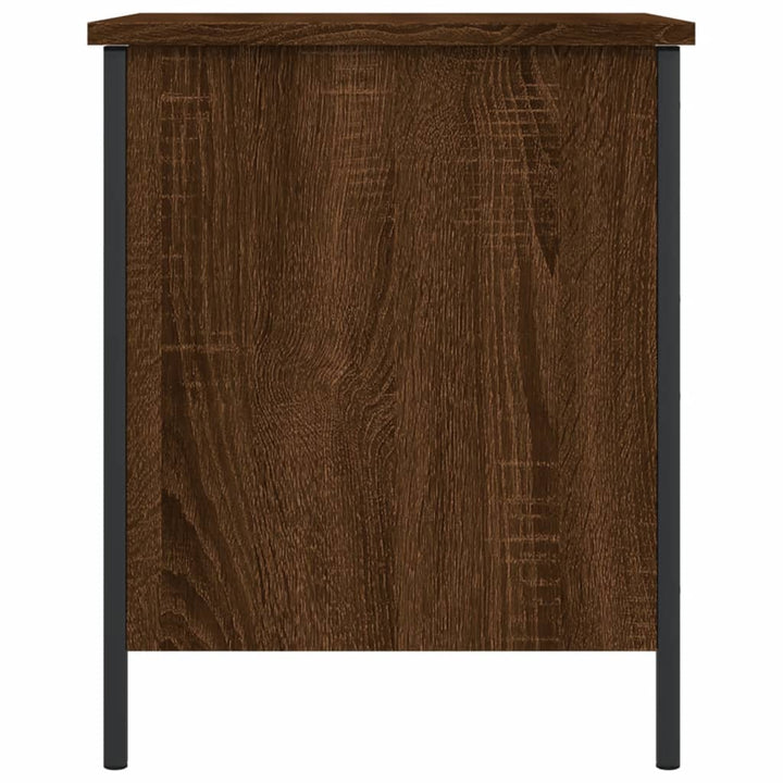 Sitzbank Mit Stauraum Braun Eiche 40X42,5X50 Cm Holzwerkstoff