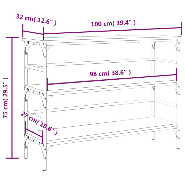 Konsolentisch 100X32X75 Cm Holzwerkstoff