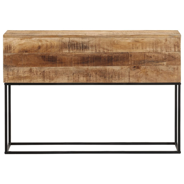 Konsolentisch 110X30X75 Cm Raues Massivholz Mango Und Eisen