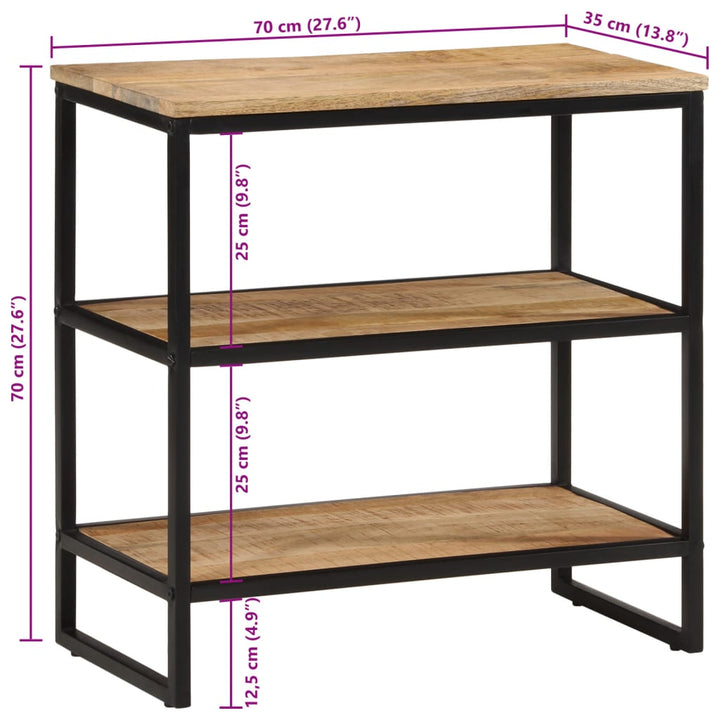 Konsolentisch 70X35X Raues Massivholz Mango