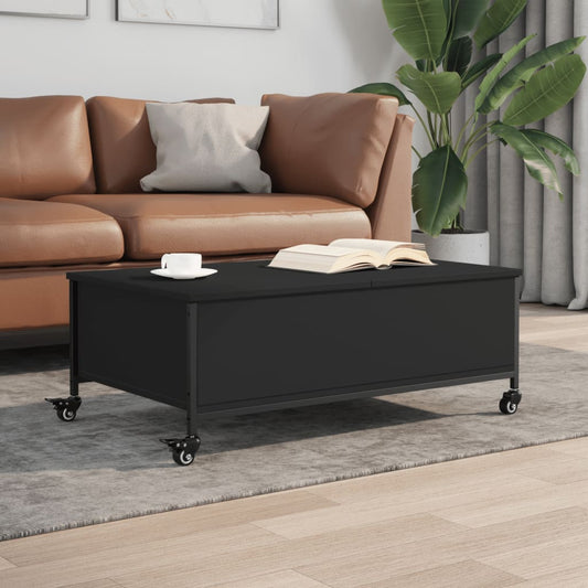 Couchtisch Mit Rollen 91X55X34 Cm Holzwerkstoff