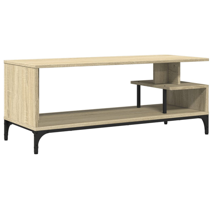 Tv-Schrank Sonoma-Eiche 102X40X41 Cm Holzwerkstoff Und Stahl