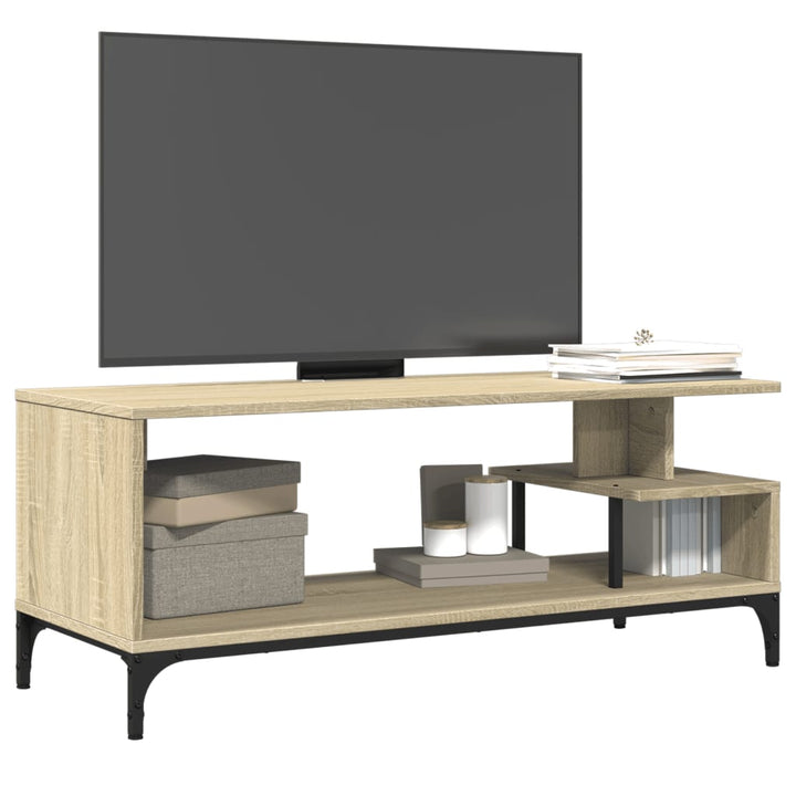 Tv-Schrank Sonoma-Eiche 102X40X41 Cm Holzwerkstoff Und Stahl