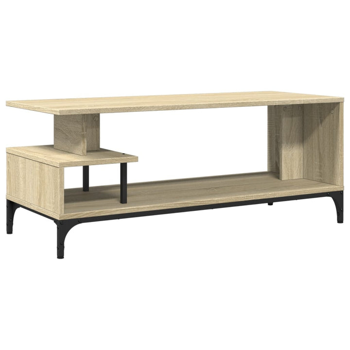 Tv-Schrank Sonoma-Eiche 102X40X41 Cm Holzwerkstoff Und Stahl