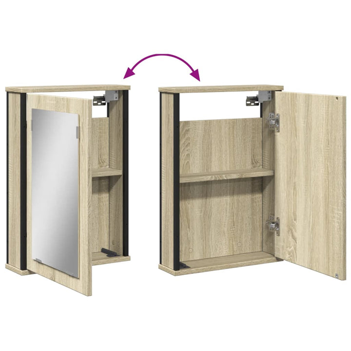 Bad-Spiegelschrank Sonoma-Eiche 42X12X60 Cm Holzwerkstoff