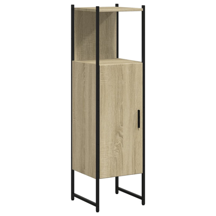 Badschrank Sonoma-Eiche 33X33X120,5 Cm Holzwerkstoff