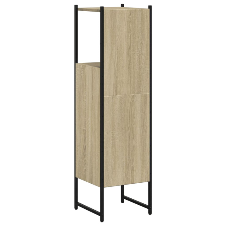 Badschrank Sonoma-Eiche 33X33X120,5 Cm Holzwerkstoff