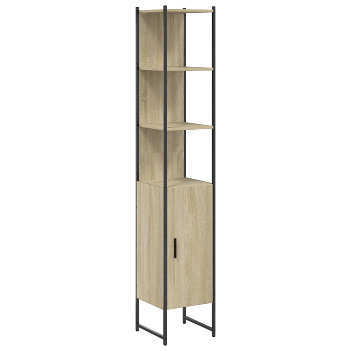 Badschrank Sonoma-Eiche 33X33X185,5 Cm Holzwerkstoff