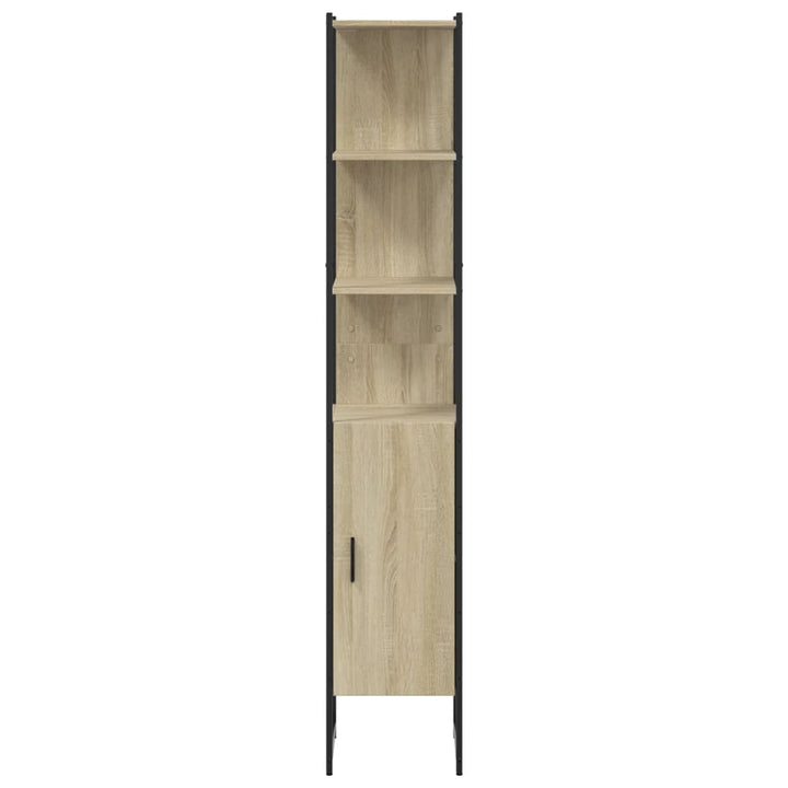 Badschrank Sonoma-Eiche 33X33X185,5 Cm Holzwerkstoff