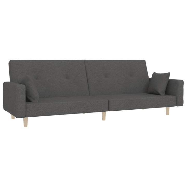 Schlafsofa 2-Sitzer Mit 2 Kissen Stoff