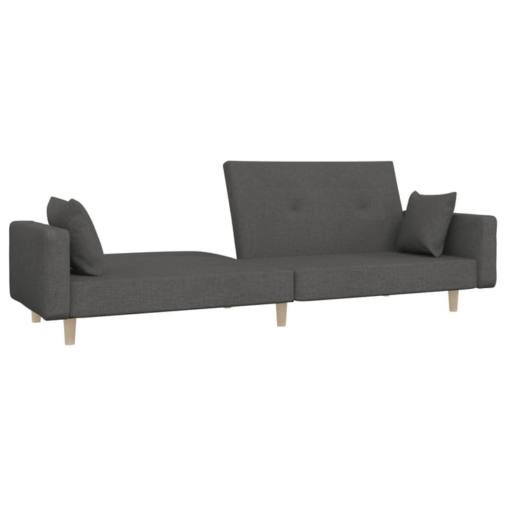 Schlafsofa 2-Sitzer Mit 2 Kissen Stoff