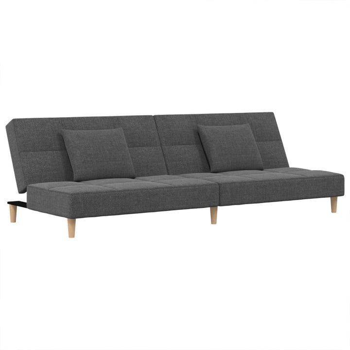 Schlafsofa 2-Sitzer Mit 2 Kissen Stoff