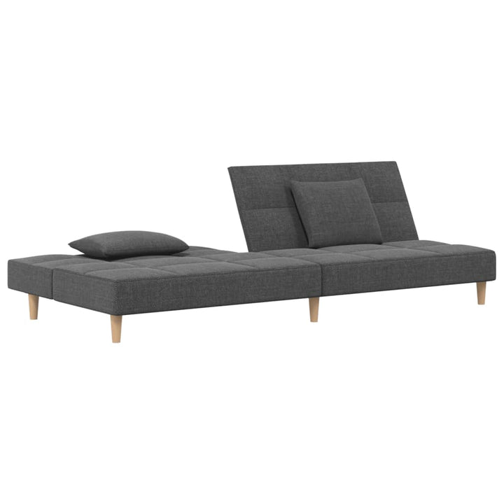 Schlafsofa 2-Sitzer Mit 2 Kissen Stoff