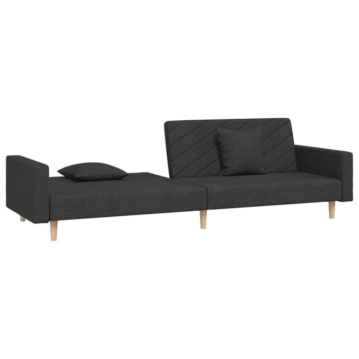 Schlafsofa 2-Sitzer Mit 2 Kissen Stoff