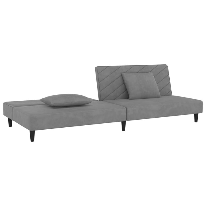 Schlafsofa 2-Sitzer Mit 2 Kissen Samt