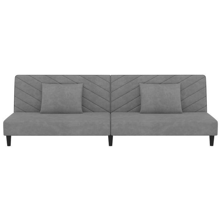 Schlafsofa 2-Sitzer Mit 2 Kissen Samt