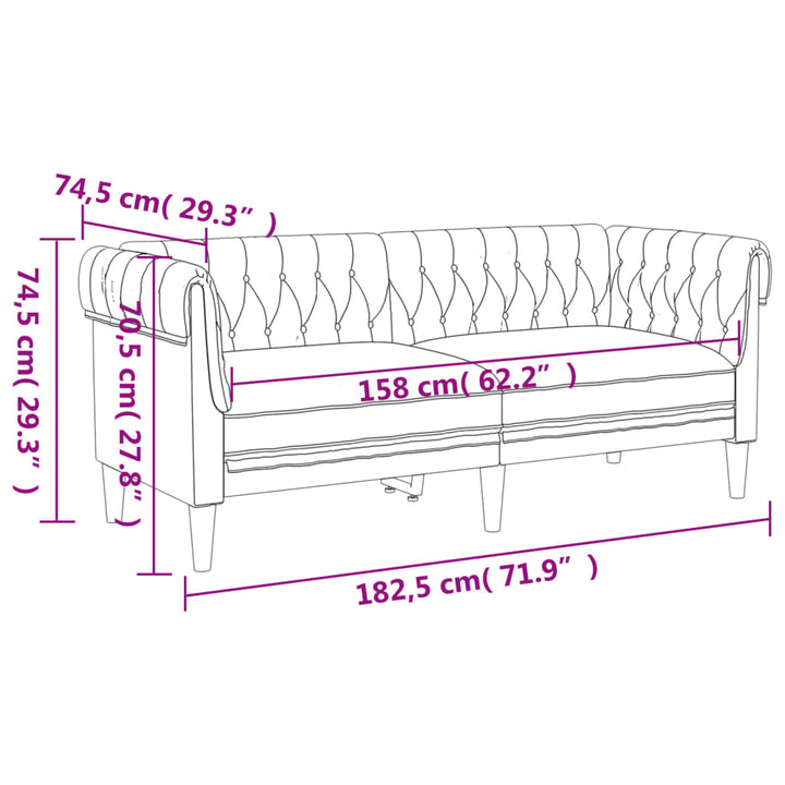 Chesterfield-Sofa Stoff