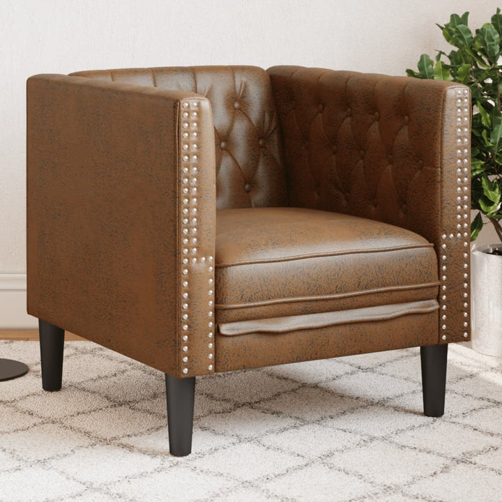 Chesterfield-Sofa Mit Nackenrollen Samt